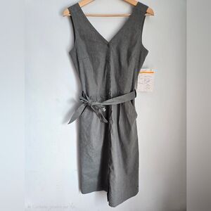 New FIG CLOTHING Sage Green Sleeveless Button Down Dress